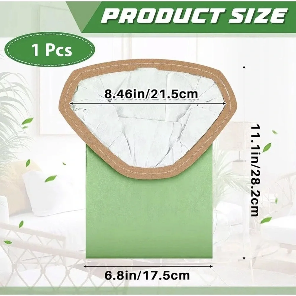 12 Pack 107314 Micro Filter Bags Replacement for ProTeam 6 Quart Backpack Vacuum